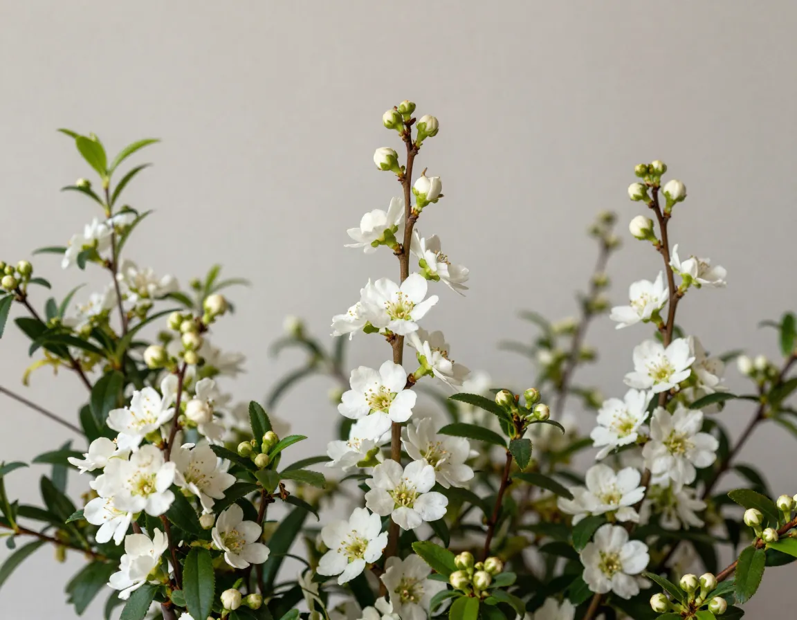 Flowering shrub collection for structure and blooms